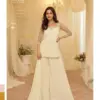 ASMITA 3 PCS Premium Real Georgette Chikankari Embroidered Set | ER - Design Number 2