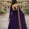 Dhanvi-Purpal Fully Stitched Gown with Dupatta - Design Number 2