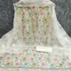 FLORAL Organza Position Print with Beads & Stone Hand Work Dress Material - Design Number 3