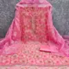 FLORAL Organza Position Print with Beads & Stone Hand Work Dress Material - Design Number 5