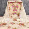 Janvi Simmer Silk Digital Print Multi Chain Work with Santoon and Diable Chanderi Work - Design Number 1
