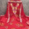 Janvi Simmer Silk Digital Print Multi Chain Work with Santoon and Diable Chanderi Work - Design Number 2