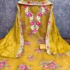 Janvi Simmer Silk Digital Print Multi Chain Work with Santoon and Diable Chanderi Work - Design Number 3