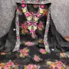 Janvi Simmer Silk Digital Print Multi Chain Work with Santoon and Diable Chanderi Work - Design Number 4