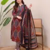 Nack Sequence Work Kurti Pant Dupatta Set in 3 Colors - Design Number 4