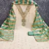 Padma Simmer Silk Multi Koding Squance Work Santoon Chanderi Silk Fancy Zakard - Design Number 4