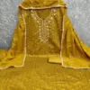 Pakiza Modal Rajvadi Booti Fancy Beads Stone Hand Work Santoon Chanderi Fancy Zakard Dress Material - Design Number 1