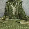 Saheeli Chanderi Zakard Crosset Dress Material Set - Design Number 6