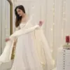 SRK-5271 Faux Georgette Embroidered Gown and Dupatta Set - Design Number 2