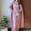 SRK-5276 Designer Collection Faux Georgette Heavy Embroidery Sequence Work Top-Bottom And Dupatta Set - Design Number 2