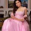 SRK-5291 Designer Faux Georgette Embroidery Gown Dupatta Set - Design Number 3