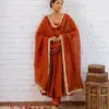 SRk-5324 Anarkali Gown in Vichitra Silk - Design Number 1
