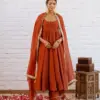 SRk-5324 Anarkali Gown in Vichitra Silk - Design Number 3