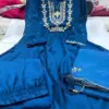 Tulsi Vichitra Silk Embroidered Flared Kurta Set - Design Number 2