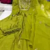 Tulsi Vichitra Silk Embroidered Flared Kurta Set - Design Number 3
