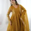 ZSR-3134 Women's Ethnic Wear Crunchy Silk Set | Embroidery - Design Number 5