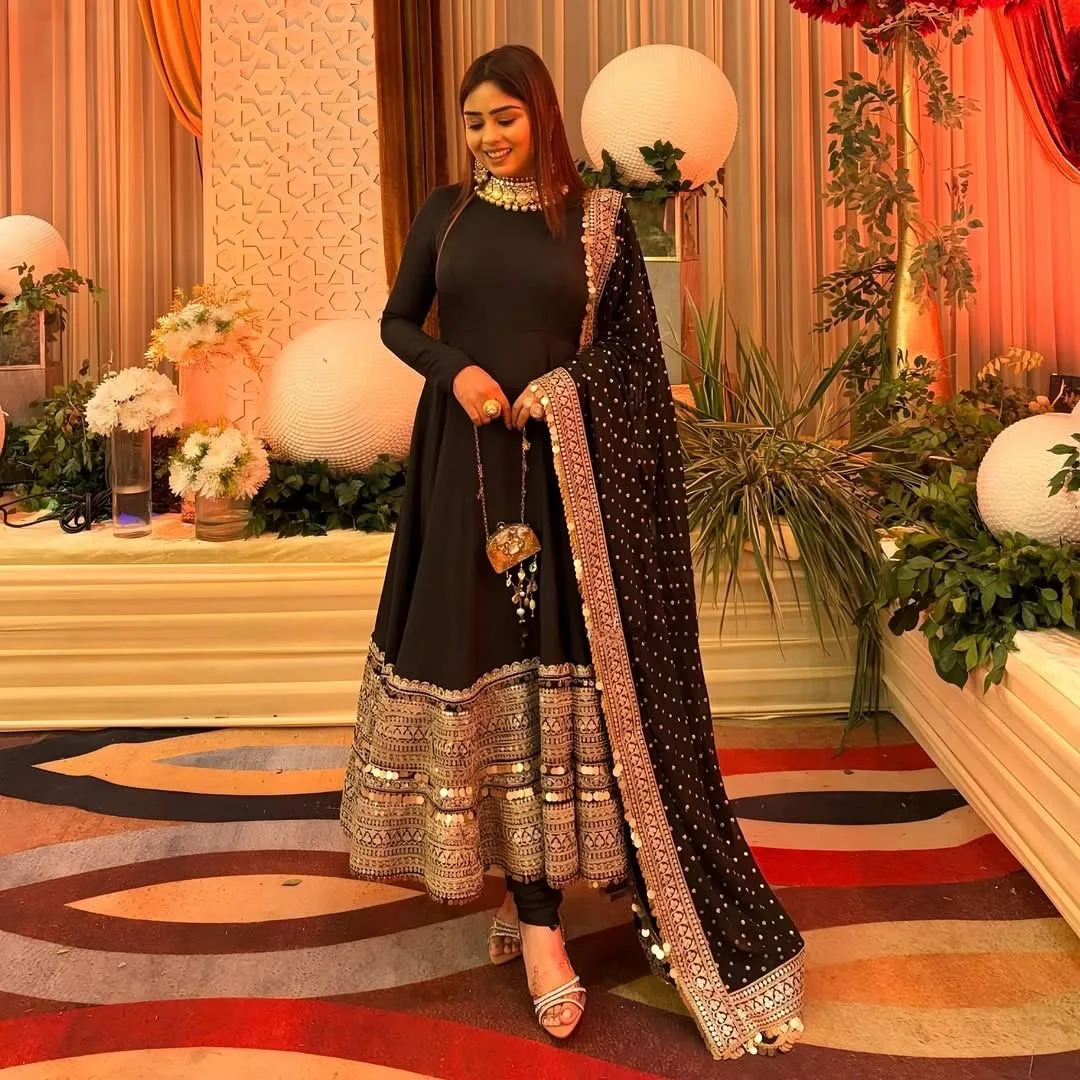 ZSR-3152 Anarkali Gown Roman Silk - Design Number 1