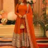 ZSR-3152 Anarkali Gown Roman Silk - Design Number 6