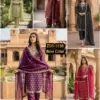 ZSR-3158 GMY SILK Heavy Embroidery Sequence Work Top-Bottom Dupatta Set - Design Number 2