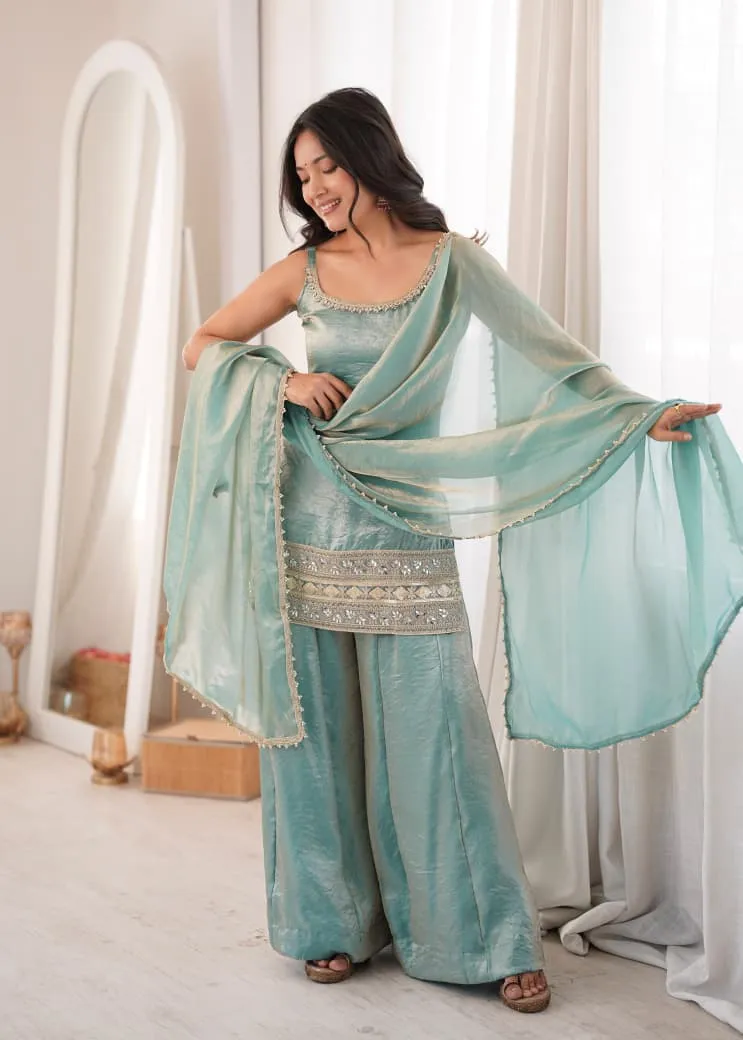 3177 Doremon Crush With Real Mirror And Embroidered Sequence Work Readymade Dress