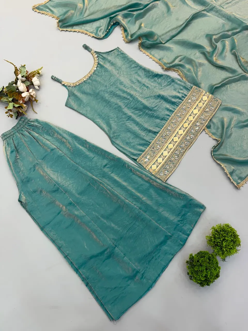 3177 Doremon Crush With Real Mirror And Embroidered Sequence Work Readymade Dress 2
