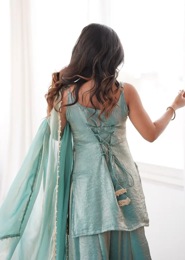 3177 Doremon Crush With Real Mirror And Embroidered Sequence Work Readymade Dress 3
