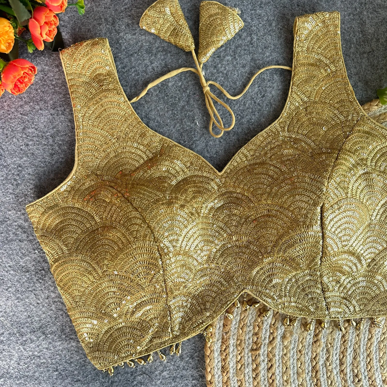 Heavy Pure Soft Fox Georgette Sequence Work Blouse 19792 4