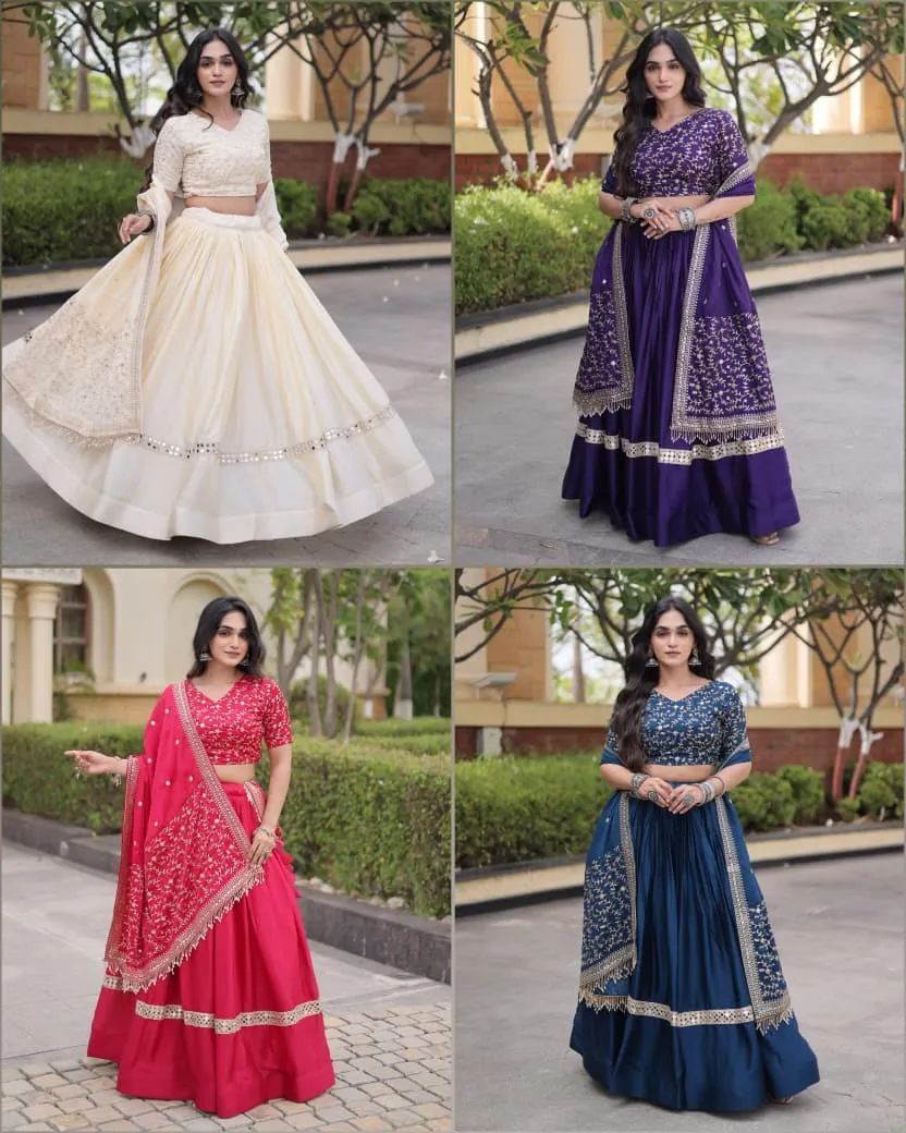 S 2026 Glory Satin Lehenga Choli