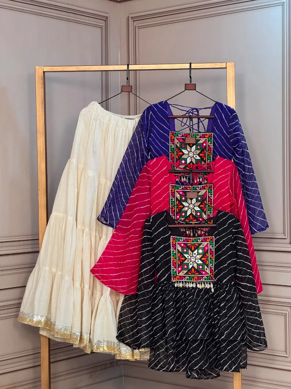 Kora Cotton Frill Stitching Lampi Lace Lehenga Choli S2026