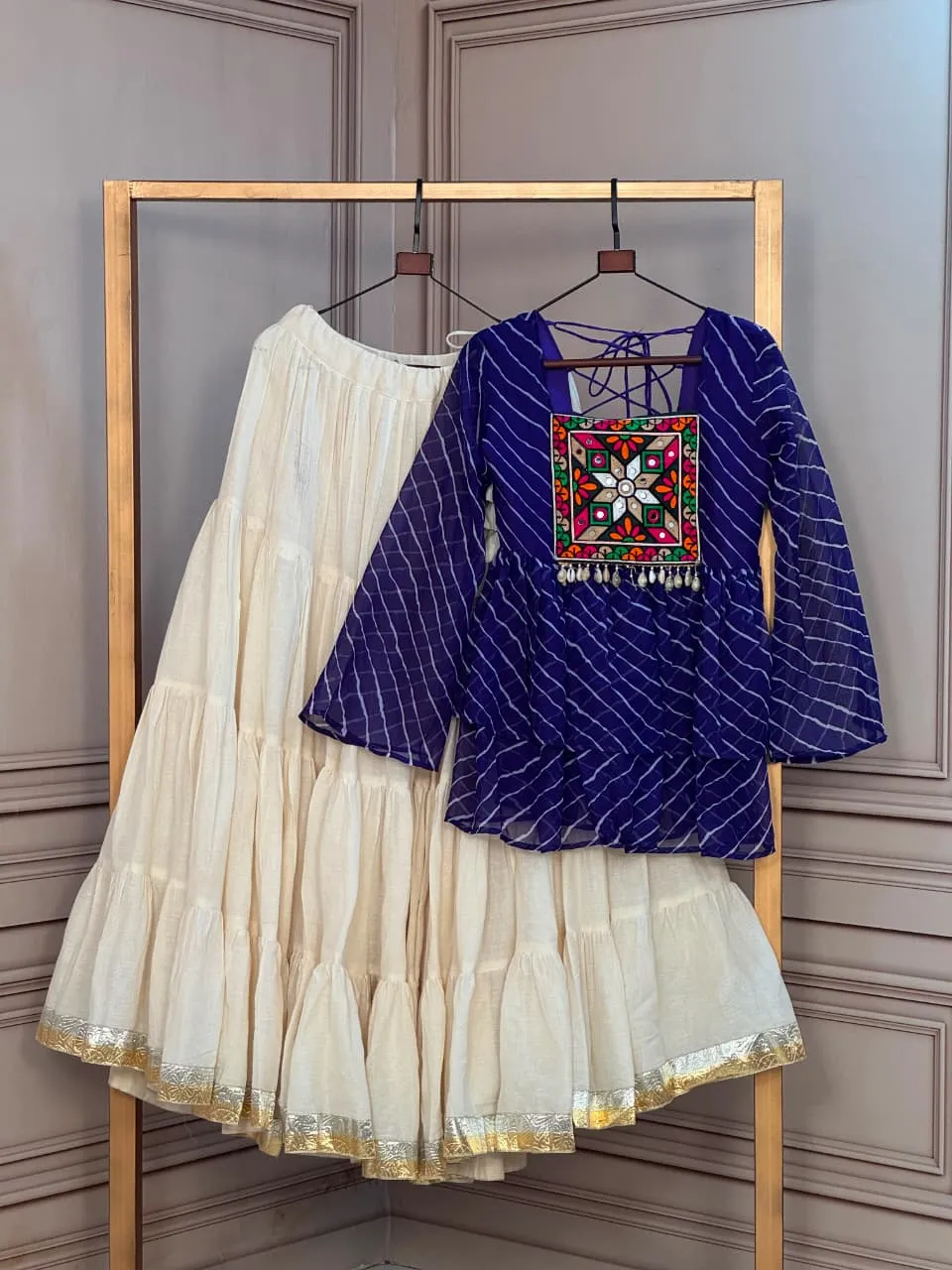 Kora Cotton Frill Stitching Lampi Lace Lehenga Choli S2026 3