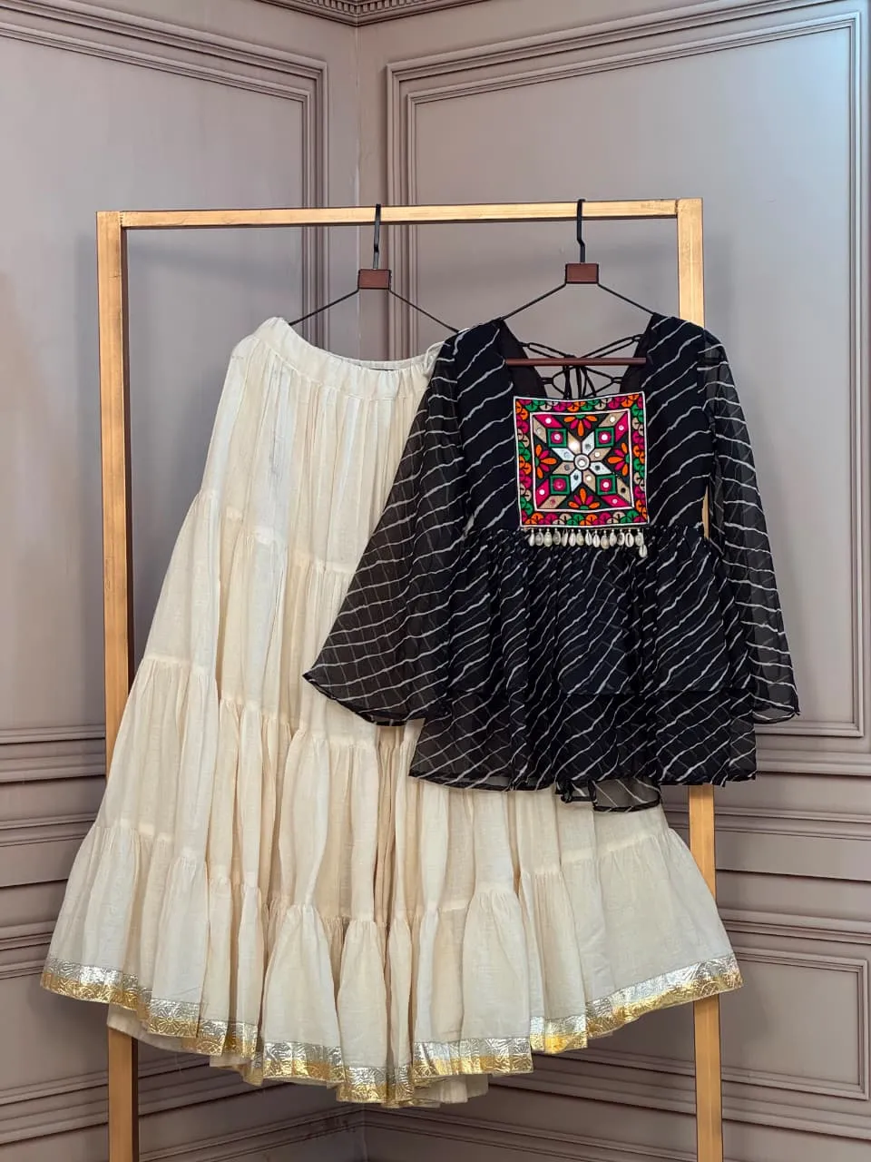 Kora Cotton Frill Stitching Lampi Lace Lehenga Choli S2026 4