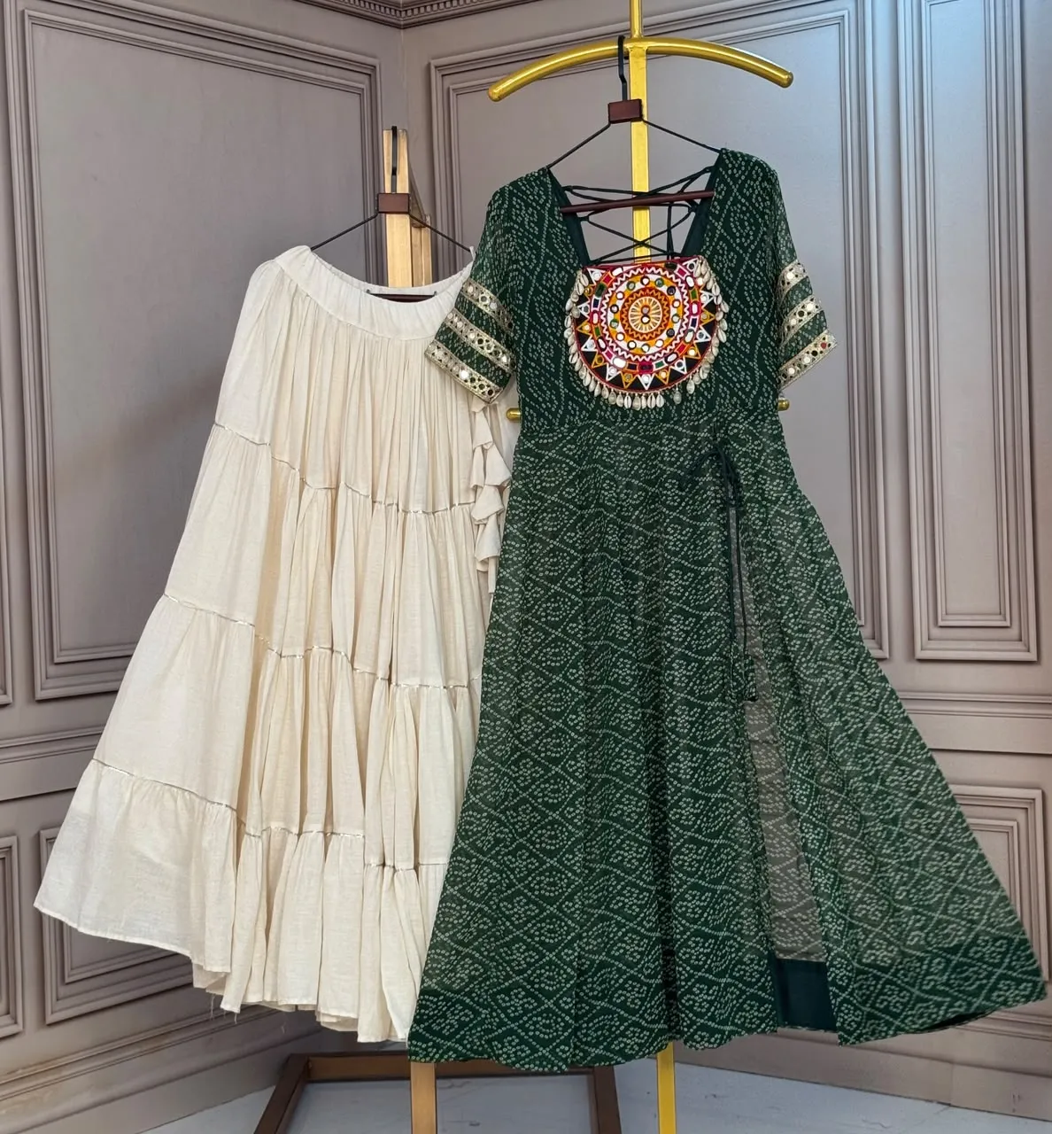 Kora Cotton Frill Stitching Lehenga Choli S2026