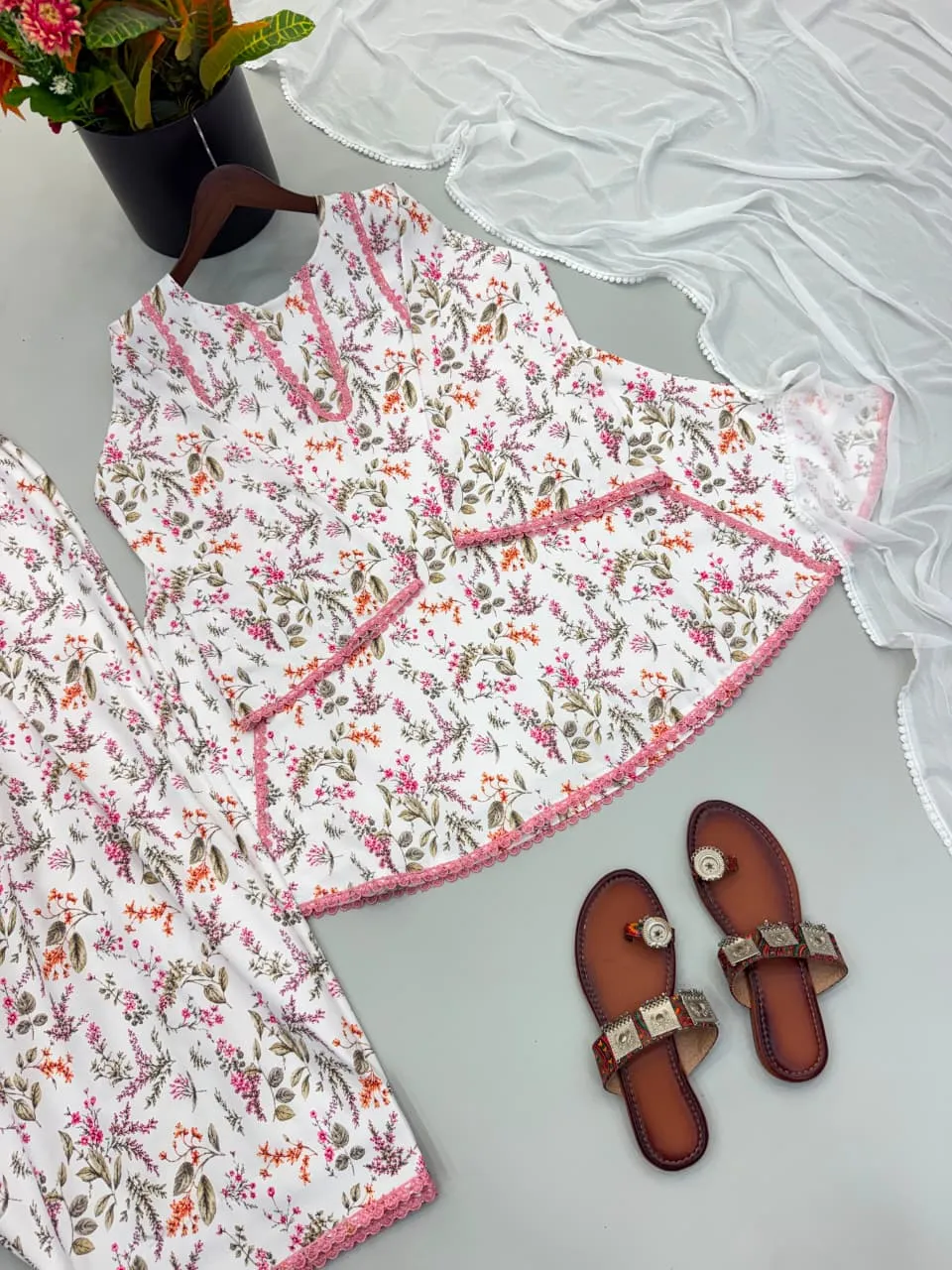 3180 Zsr 3180 Heavy Pure Natural Crepe .fully Fancy Sleeves Readymade Dress 2