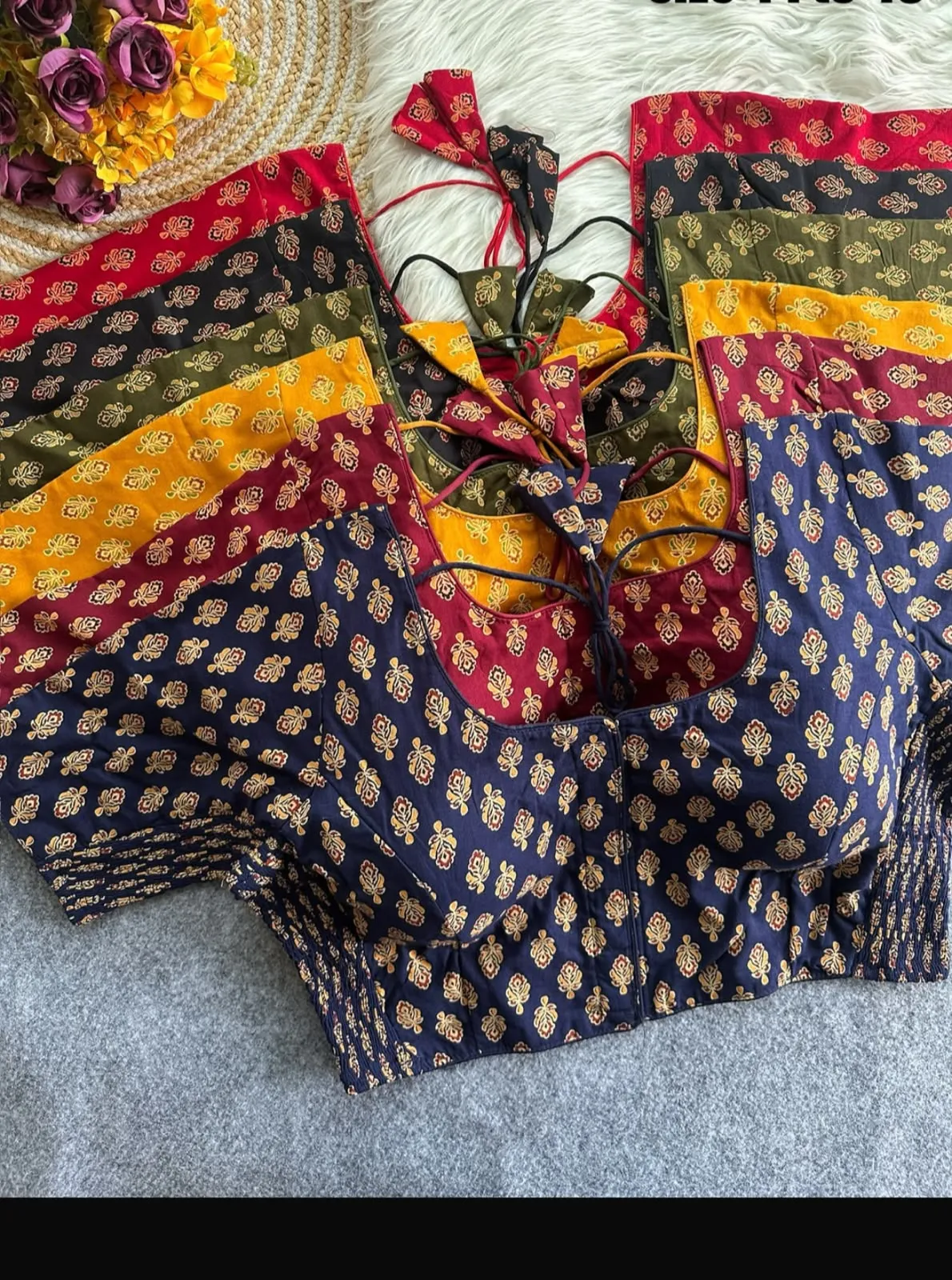 Big Pure Ajrak Cotton Blouse