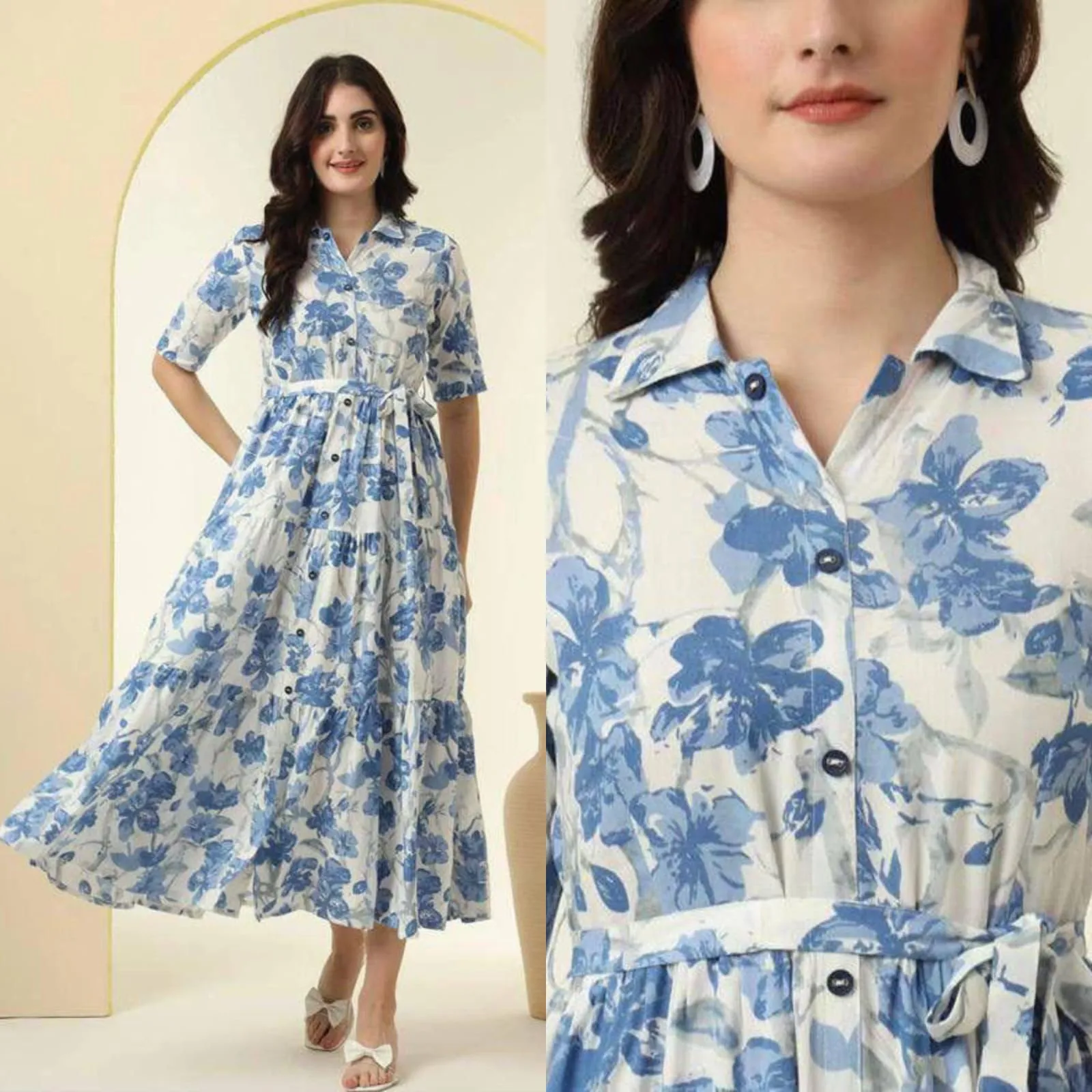 Fvd Chandramukhi Yellow Rayon Kurtis 4