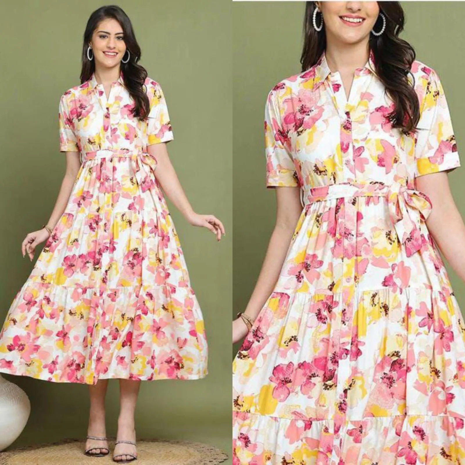 Fvd Chandramukhi Yellow Rayon Kurtis 6