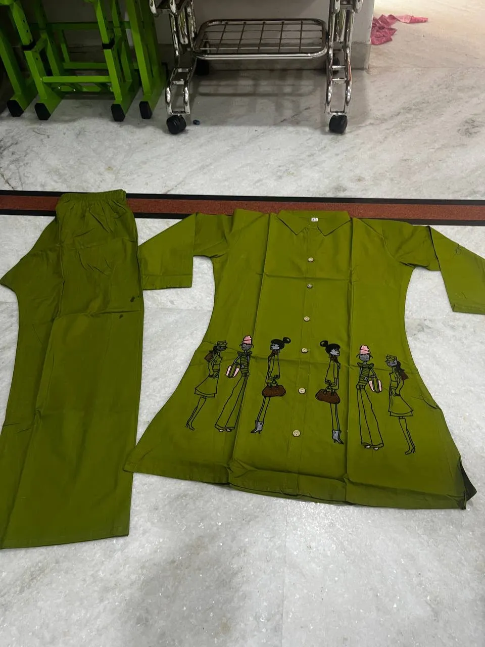 Fvd Maria Rayon Slub With Digital Print Kurti Pant Set 6
