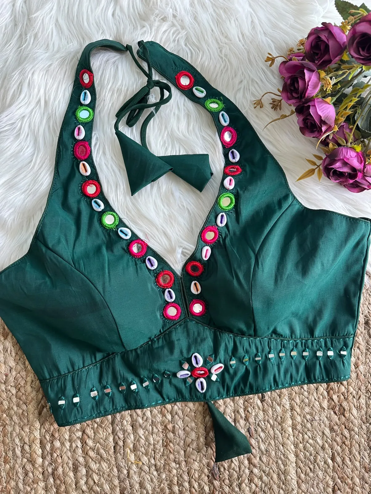 Halter Neck Blouse New 2026 Heavy Roman Silk Blouse 10