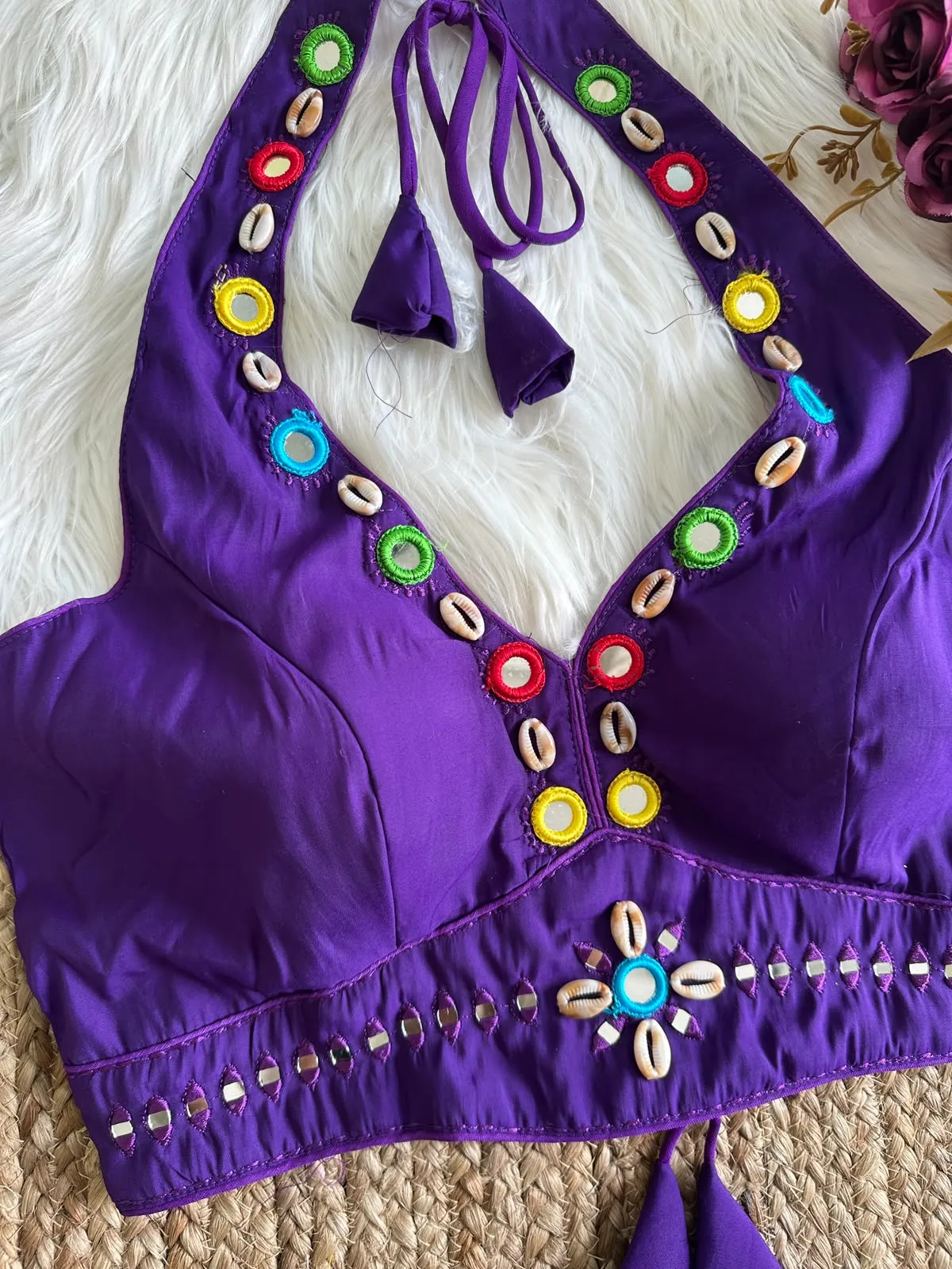 Halter Neck Blouse New 2026 Heavy Roman Silk Blouse 13