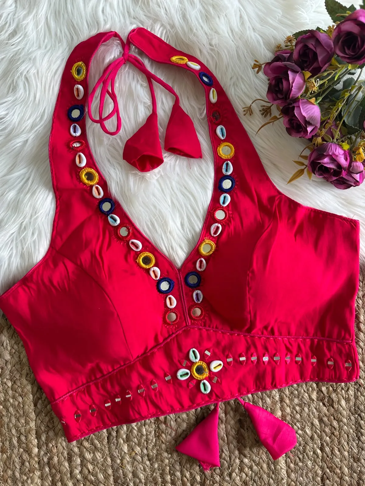 Halter Neck Blouse New 2026 Heavy Roman Silk Blouse 8