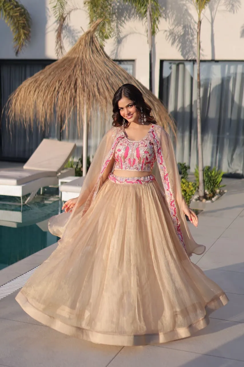 Ka 5068 Sindur Silk Lehenga Choli