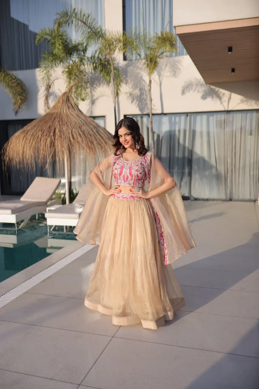 Ka 5068 Sindur Silk Lehenga Choli 2
