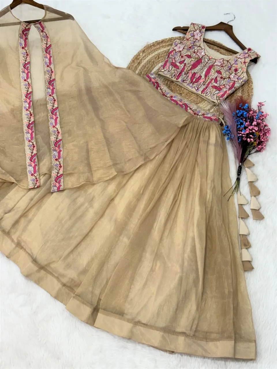 Ka 5068 Sindur Silk Lehenga Choli 3