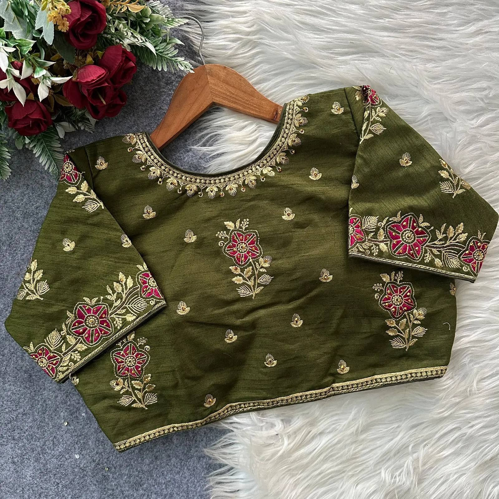Multicolour Blouse Pure Silk Blouse 11