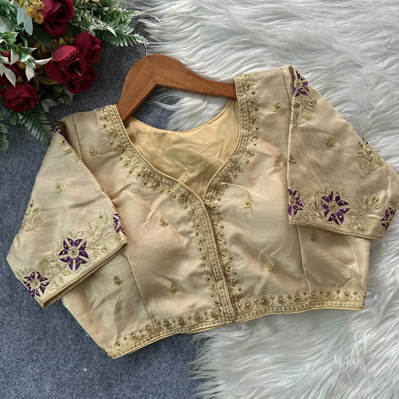 Multicolour Blouse Pure Silk Blouse 13