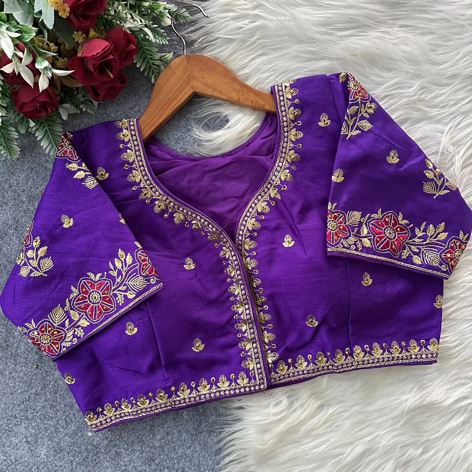 Multicolour Blouse Pure Silk Blouse 15