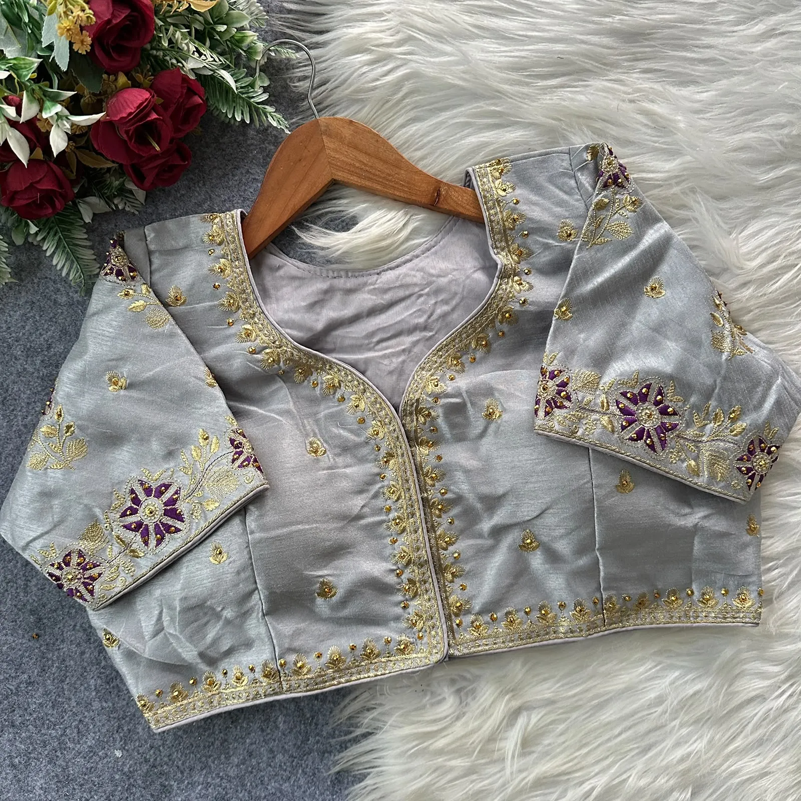 Multicolour Blouse Pure Silk Blouse 2