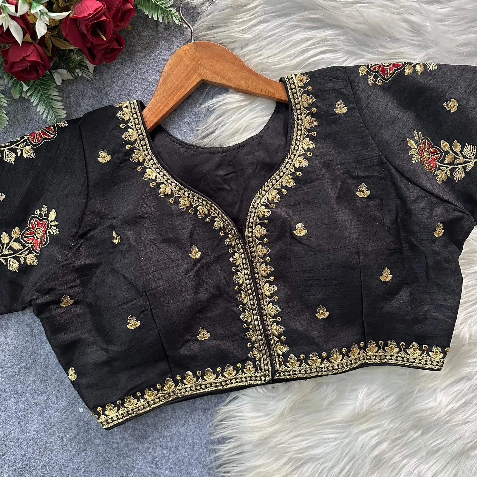 Multicolour Blouse Pure Silk Blouse 5