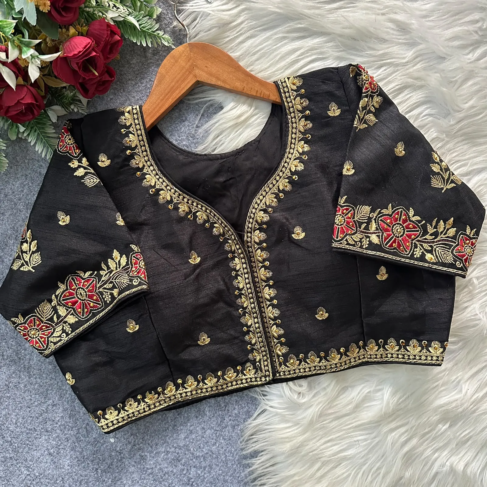 Multicolour Blouse Pure Silk Blouse 9