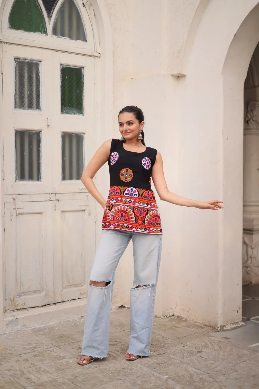 S 2026 Ka 1196 Georgette With Kutchi Gamthi Work Readymade Dress